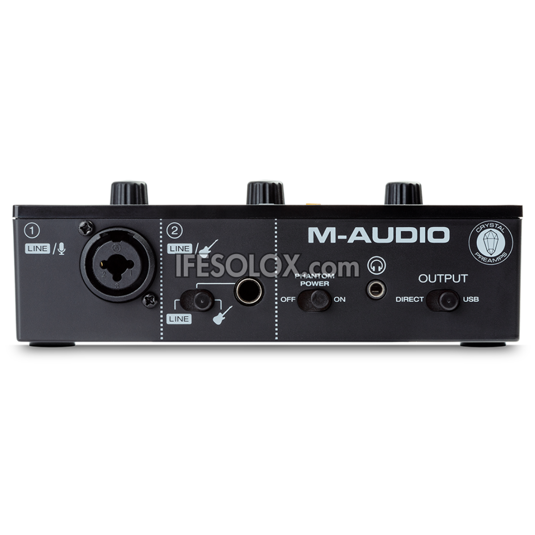 M-Audio M-Track Solo 2-Channel USB Audio Interface with 1 Crystal Preamp and Instrument Input - Brand New