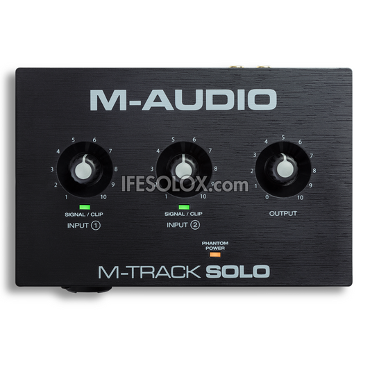 M-Audio M-Track Solo 2-Channel USB Audio Interface with 1 Crystal Preamp and Instrument Input - Brand New