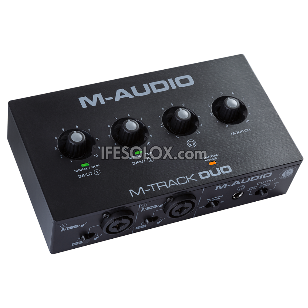 M-AUDIO M-Track Duo 2-Channel USB Audio Interface with 2 Crystal Preamp Combo Input - Brand New
