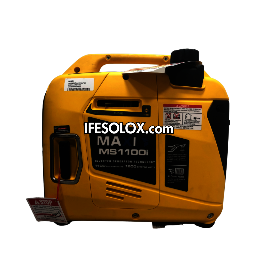 MAXI MS1100i Générateur d'essence ultra silencieux en cuivre pur 1,1 KVA avec technologie inverseur - Tout neuf