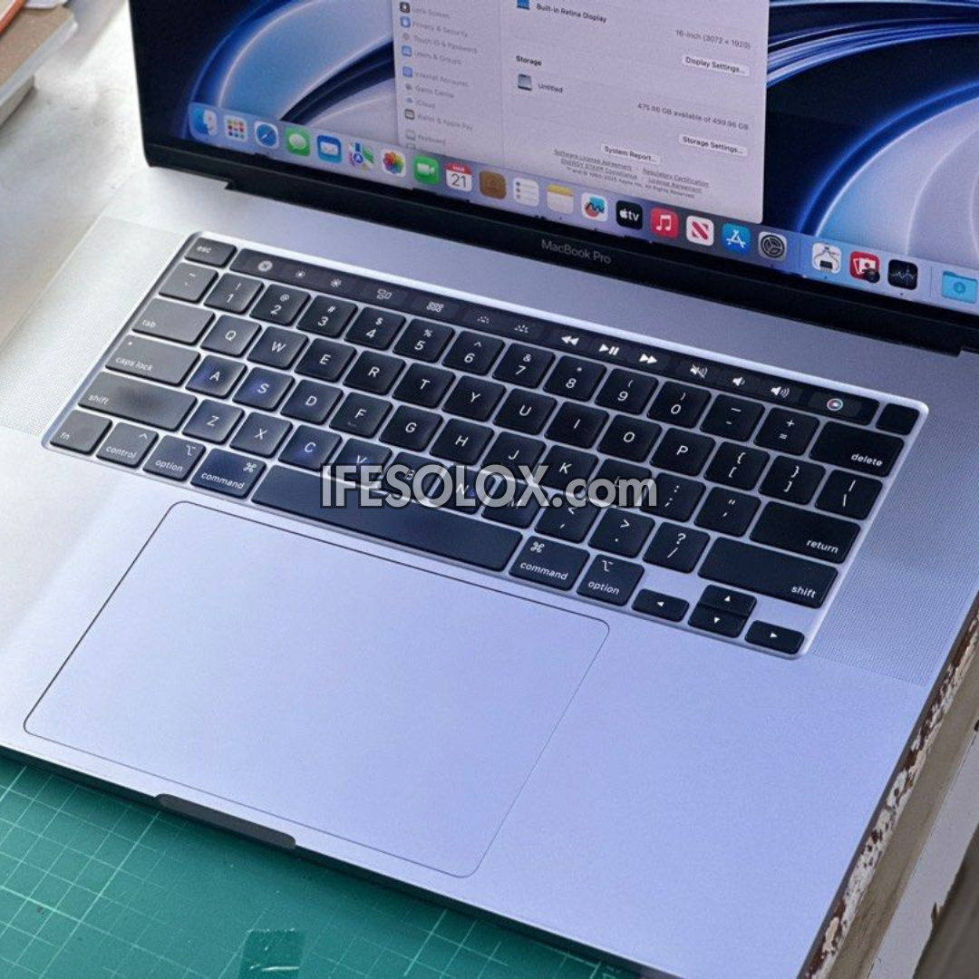 MacBook Pro 2019 16" Retina Display Laptop with Intel Core i7 9th Gen, 16GB DDR4 RAM, 512GB SSD - Foreign Used