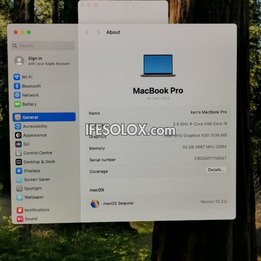 MacBook Pro 2019 16" Retina Display Laptop with Intel Core i9 9th Gen, 32GB DDR4 RAM, 1TB SSD - Foreign Used