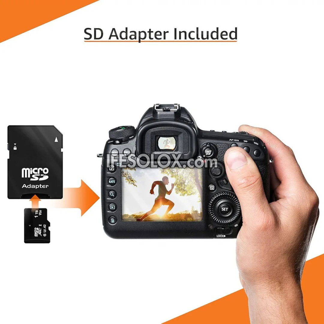 Micro SDXC 1TB Memory Card (A2, U3) with Full Size SD Adapter - Brand New