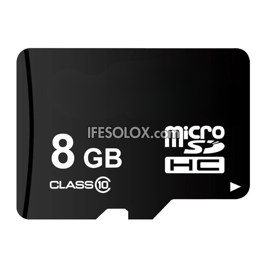 Micro SD 8GB Memory Card with Full Size SD Adapter - Brand New