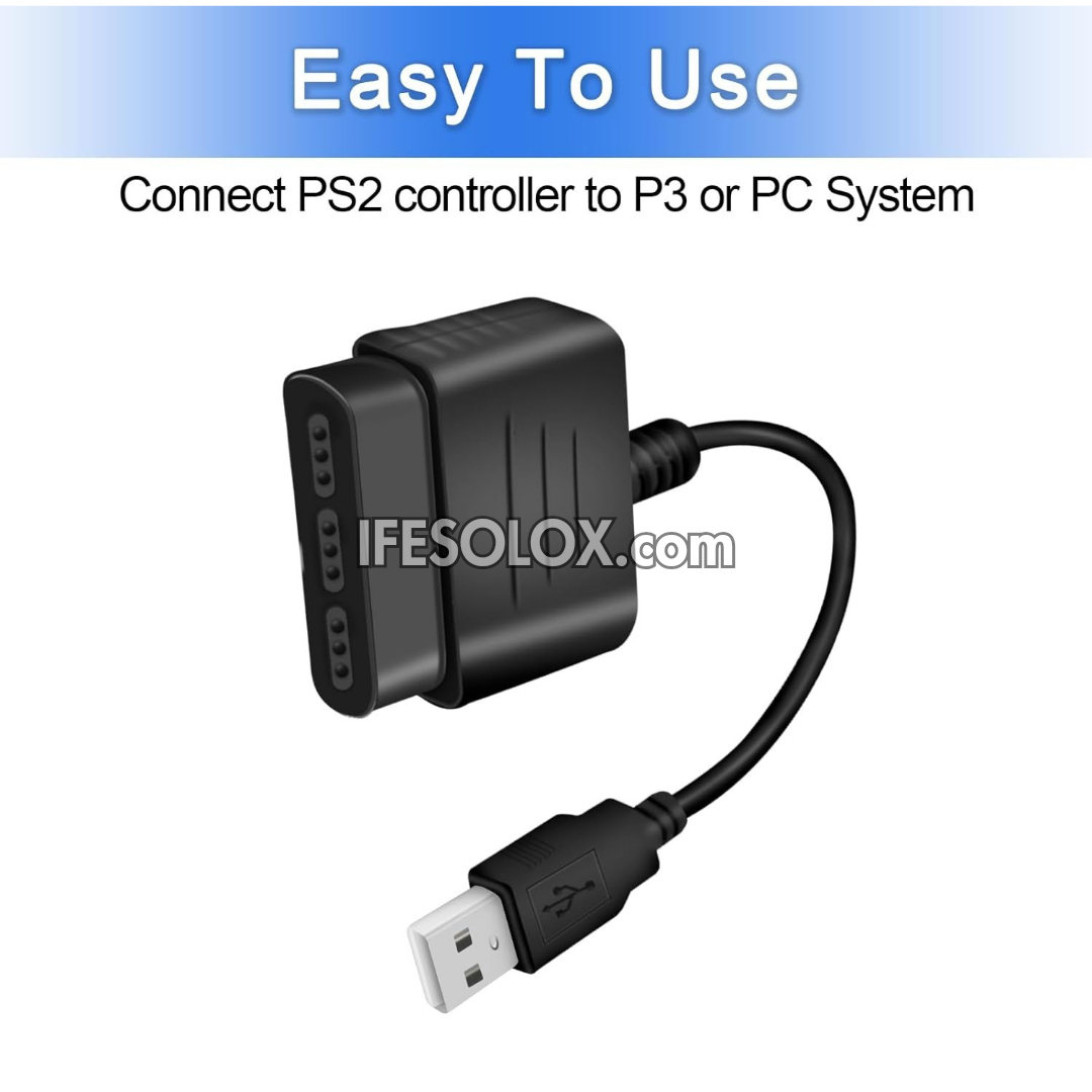 PS2 Controller to USB Game Controller Adapter for PS2 Gamepad to PS3, PS4 and PC - Brand New