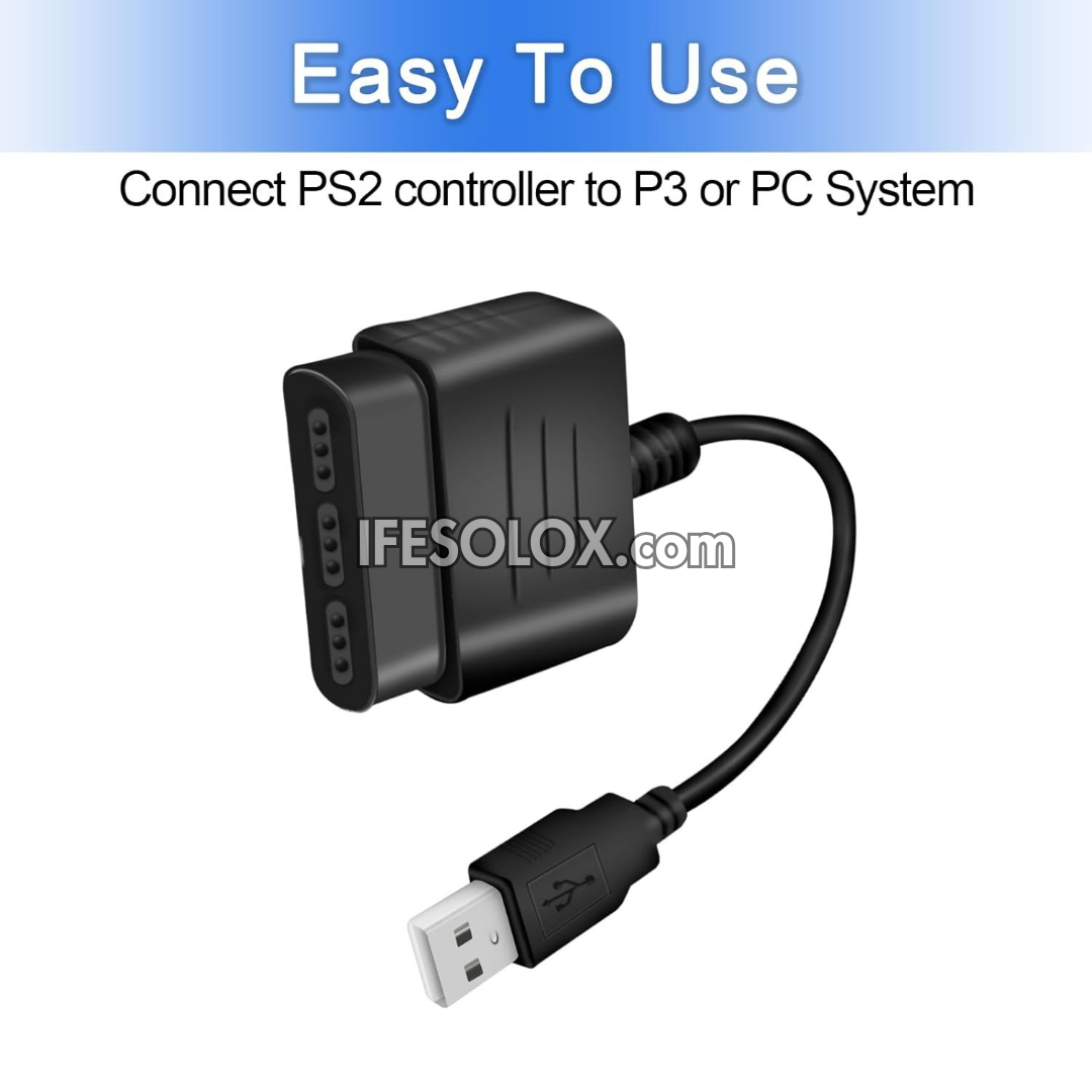 PS2 Controller to USB Game Controller Adapter for PS2 Gamepad to PS3, PS4 and PC - Brand New