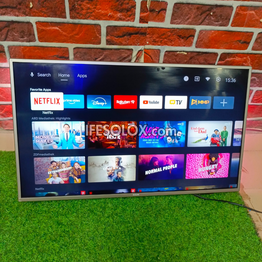 Philips 32 Inch 32PFS6906/12 Android Full HD Smart TV with 3-sided Ambilight, Bluetooth, WiFi, Chromecast - Foreign Used