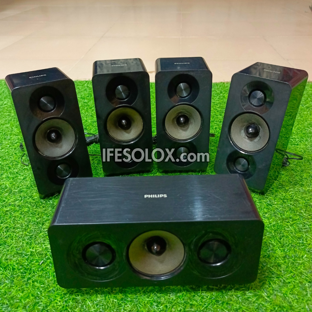 Philips HTB3510, HTB4510 3Ohms Home Theater Surround Speakers Complete Set - Foreign Used