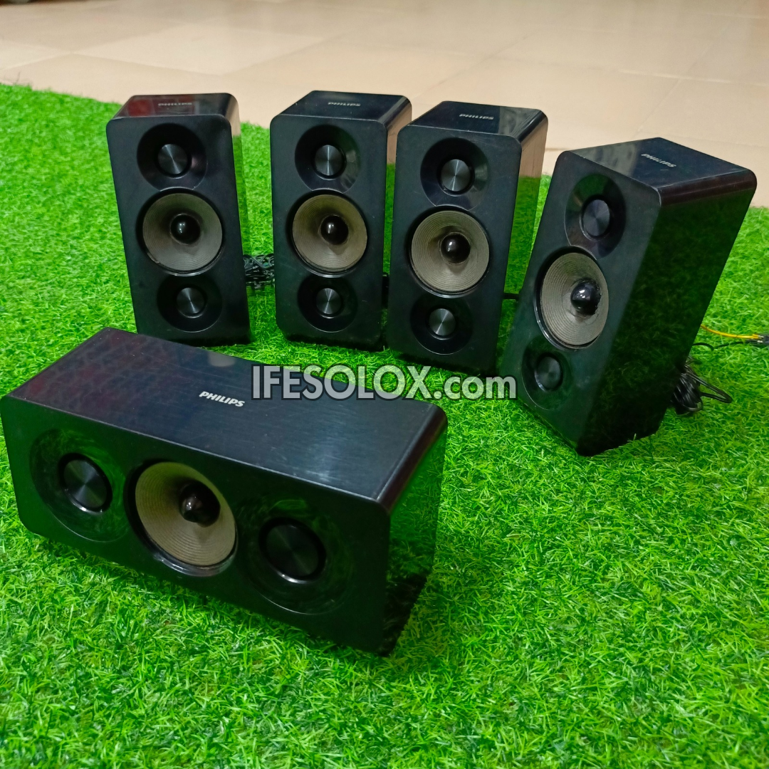 Philips HTB3510, HTB4510 3Ohms Home Theater Surround Speakers Complete Set - Foreign Used