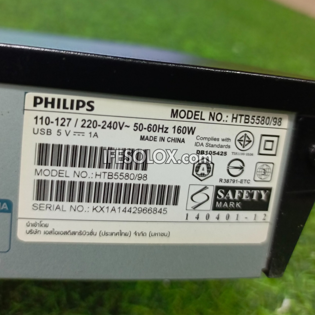Philips HTB5580 3.1Ch 1000Watts Bluray 3D DVD Home Theater Machine Head (Bluetooth, WiFi, Miracast) - London Used