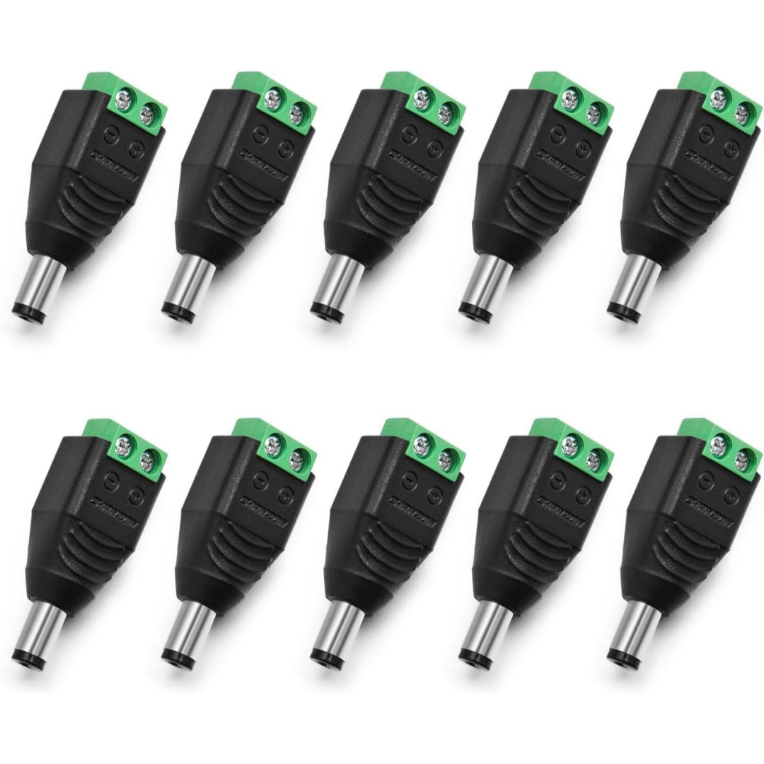 SLX Surveillance Camera CCTV DC Power Connector (10 pcs) - Brand New