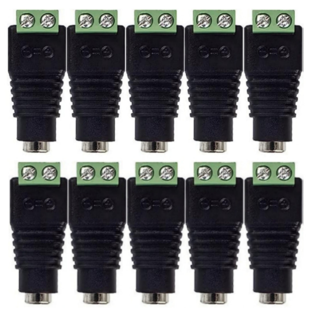 SLX Surveillance Camera CCTV DC Female Power Connector (10pcs) - Brand New