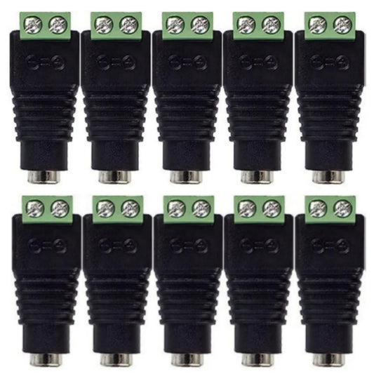 SLX Surveillance Camera CCTV DC Female Power Connector (10pcs) - Brand New