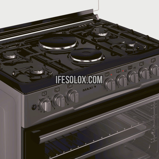 MAXI 60x90 (4+2) Oven Gas Cooker with 4 Gas Burners and 2 Electric Plates - Brand New
