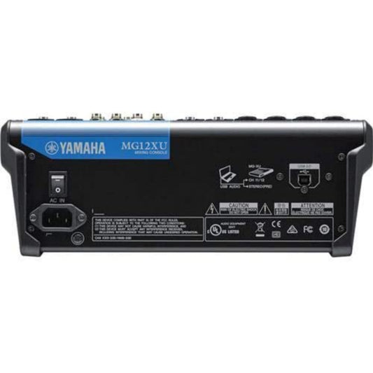 Yamaha MG12XU 12-Channel 4-Bus Powered Mixer With Built-in Effects - Back View