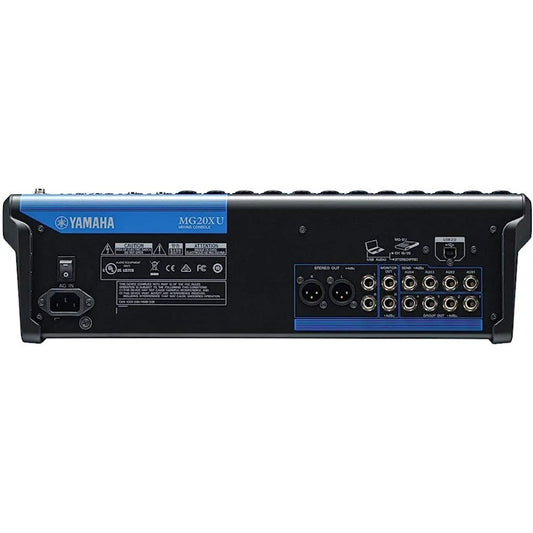 Yamaha MG20XU 20-Channel Powered Mixer With USB Interface and Effects - back view