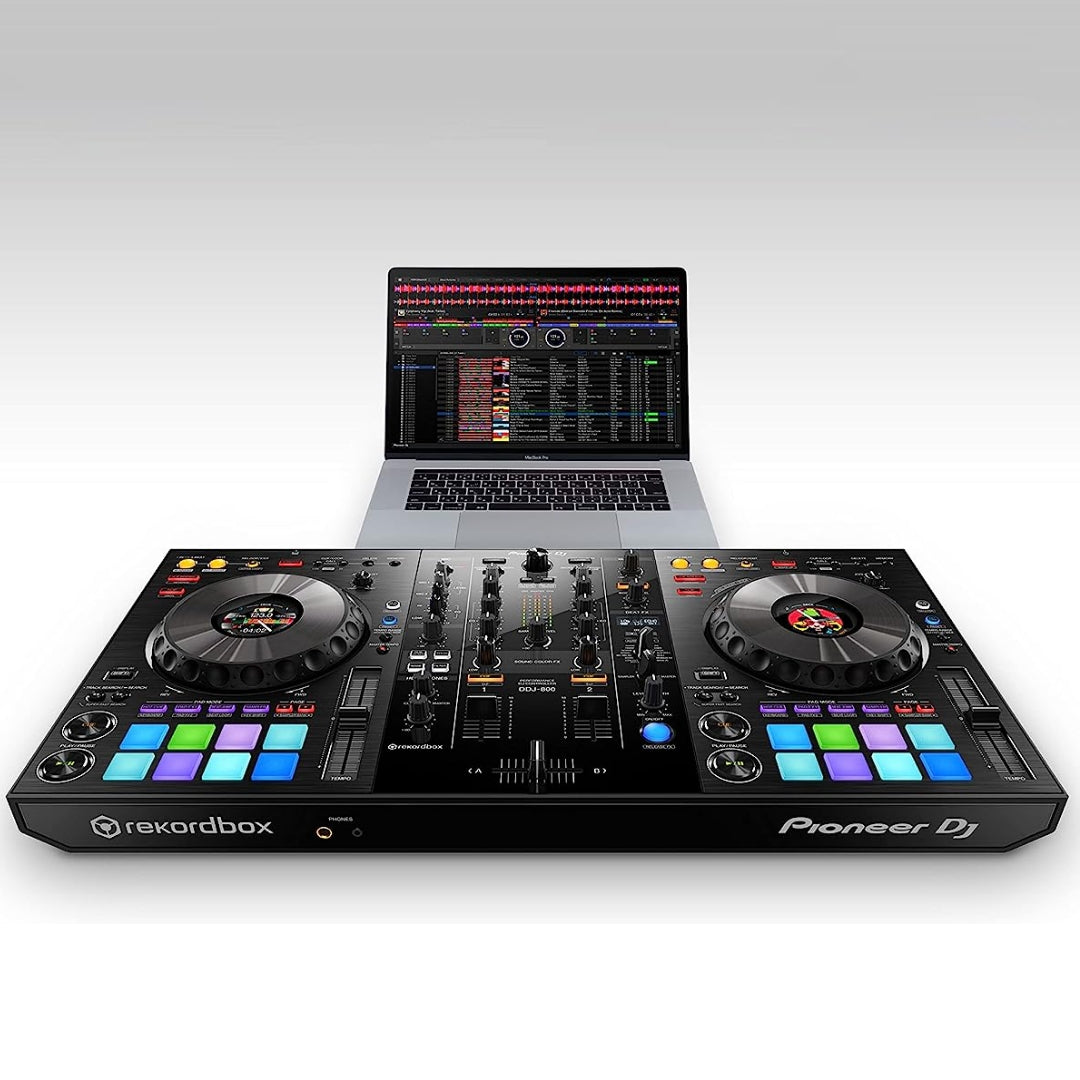 Pioneer Dj DDJ-800 2-Channel Performance rekordbox DJ Controller - Full setup with PC
