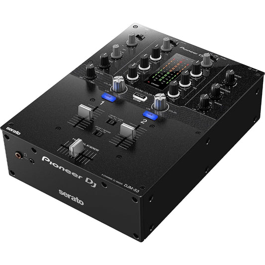 Pioneer Dj DJM-S3 2-Channel Serato DJ Mixer - Angle View