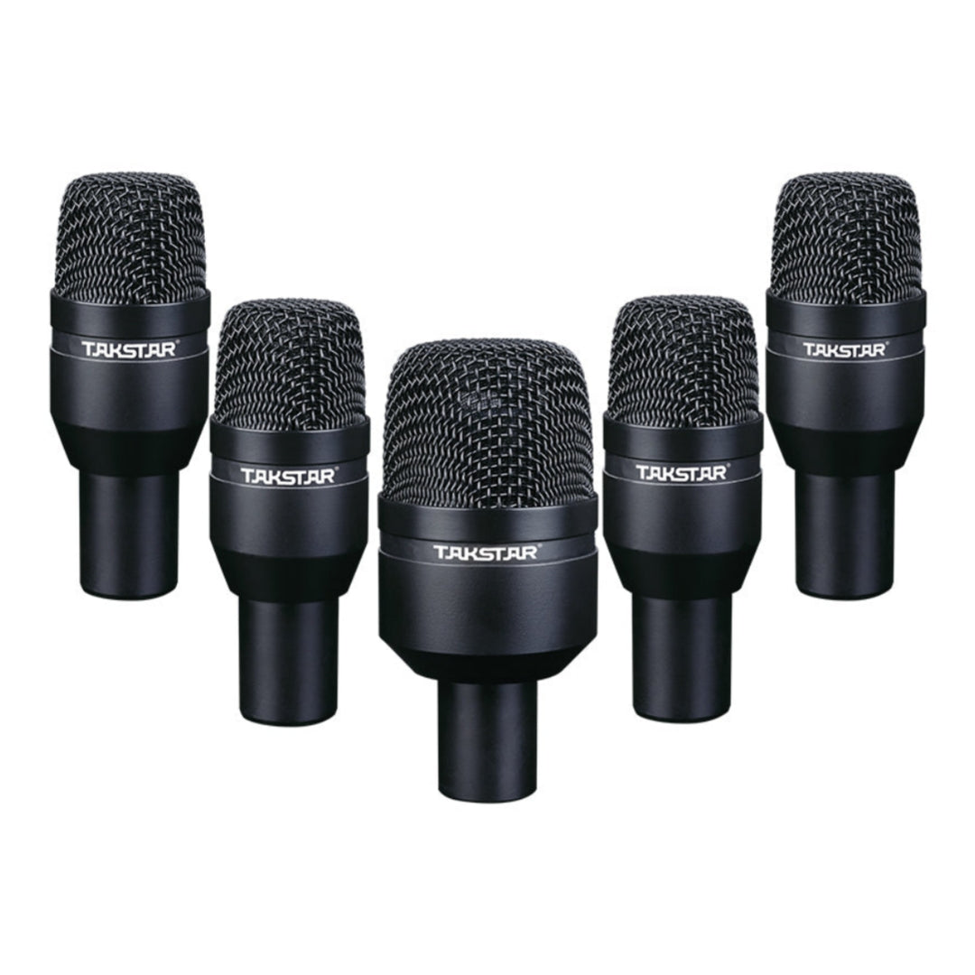TAKSTAR DMS-D7 7-Piece Drum Instruments Microphone Set with Mic Holders, Clamps and Hard Case - Brand New