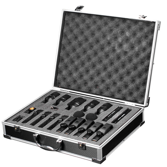 TAKSTAR DMS-D7 7-Piece Drum Instruments Microphone Set with Mic Holders, Clamps and Hard Case - Brand New