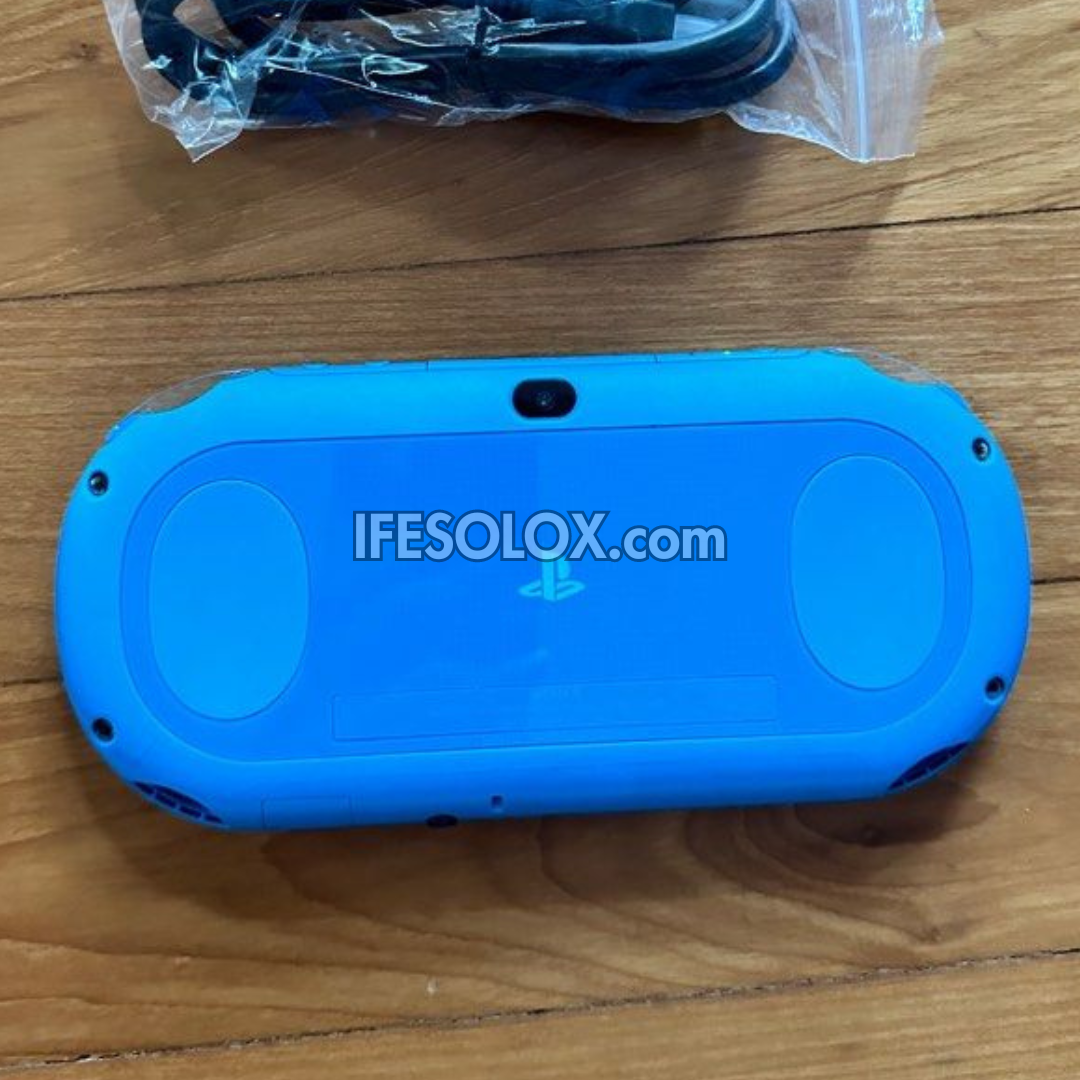 PlayStation VITA PCH-2000 Series Slim Game Console + 16GB Memory Stick and 15 Games (Blue) - Foreign Used
