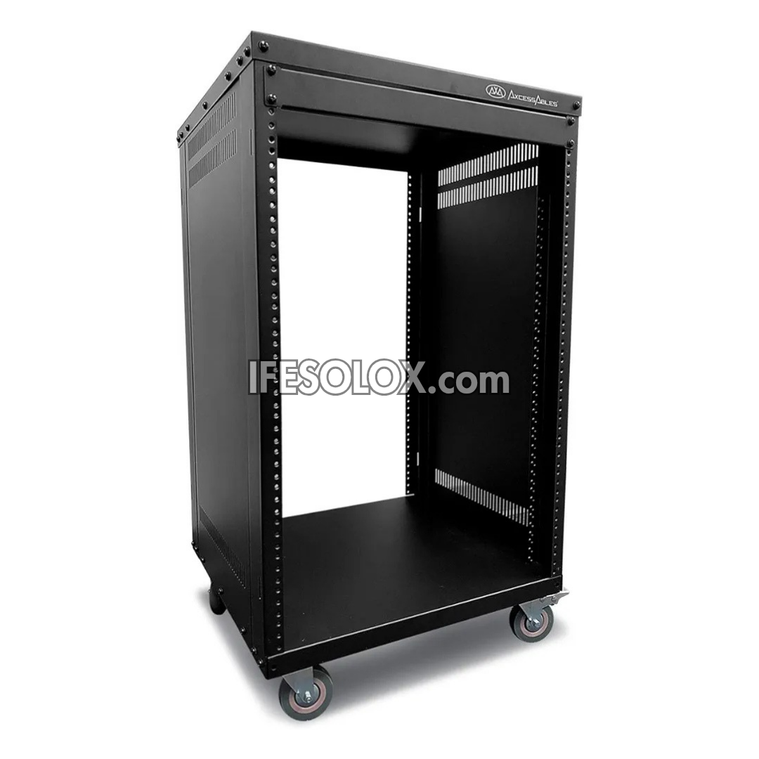 Professional 16U Portable Rolling Studio Rack Cabinet for Server, Networking & Studio Applications - Brand New