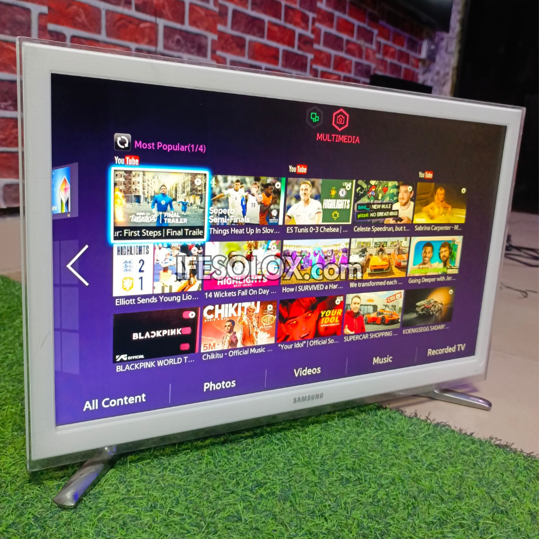 SAMSUNG 22 Inch UE22F5410AK Series 5 Smart (Built-in WiFi, YouTube) Full HD LED TV (DC14V) - UK Used