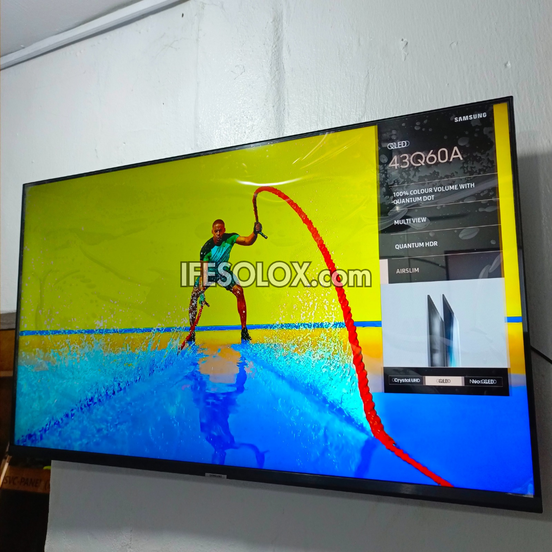 SAMSUNG 43 Inch QLED 43Q60A Certified True 4K UHD HDR10+ Smart Frameless QLED TV - Foreign Used