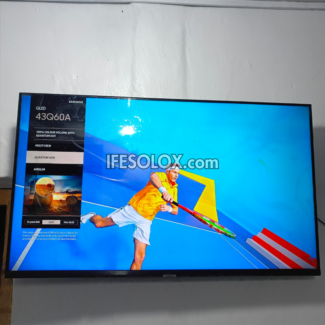 SAMSUNG 43 Inch QLED 43Q60A Certified True 4K UHD HDR10+ Smart Frameless QLED TV - Foreign Used