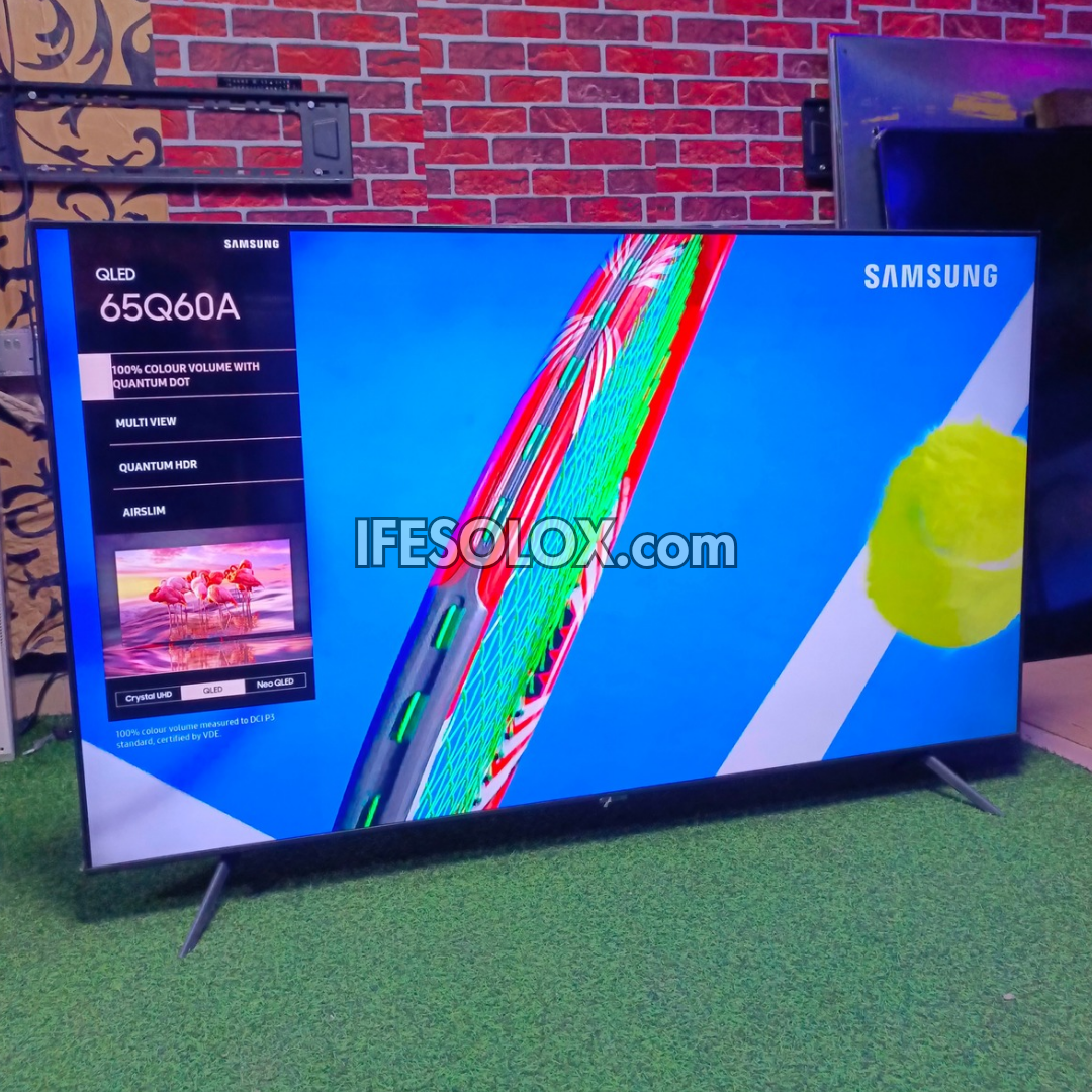 SAMSUNG 65 Inch QLED 65Q60A Certified True 4K UHD Quantum HDR Smart Frameless QLED TV - Foreign Used