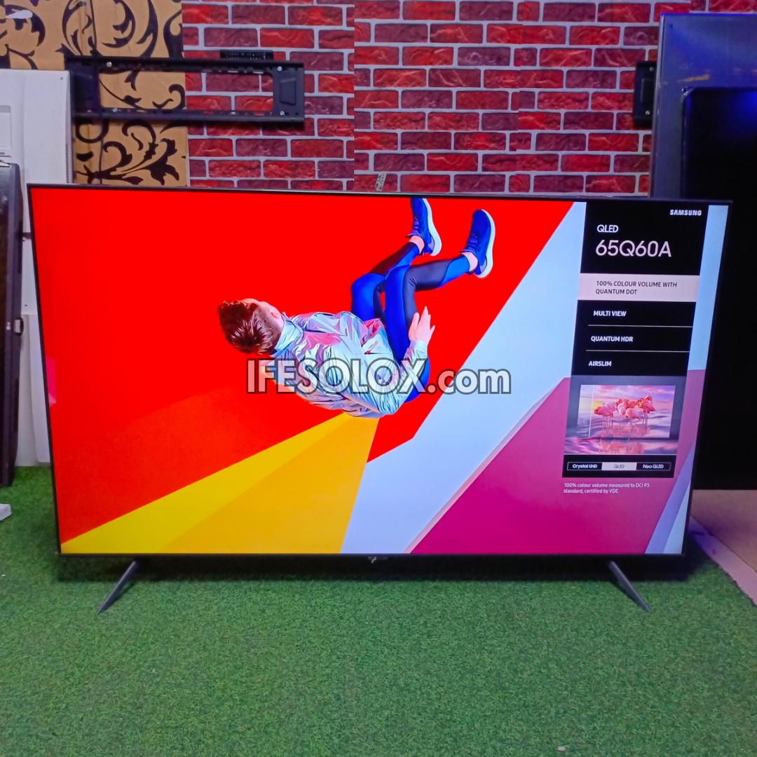 SAMSUNG 65 Inch QLED 65Q60A Certified True 4K UHD Quantum HDR Smart Frameless QLED TV - Foreign Used