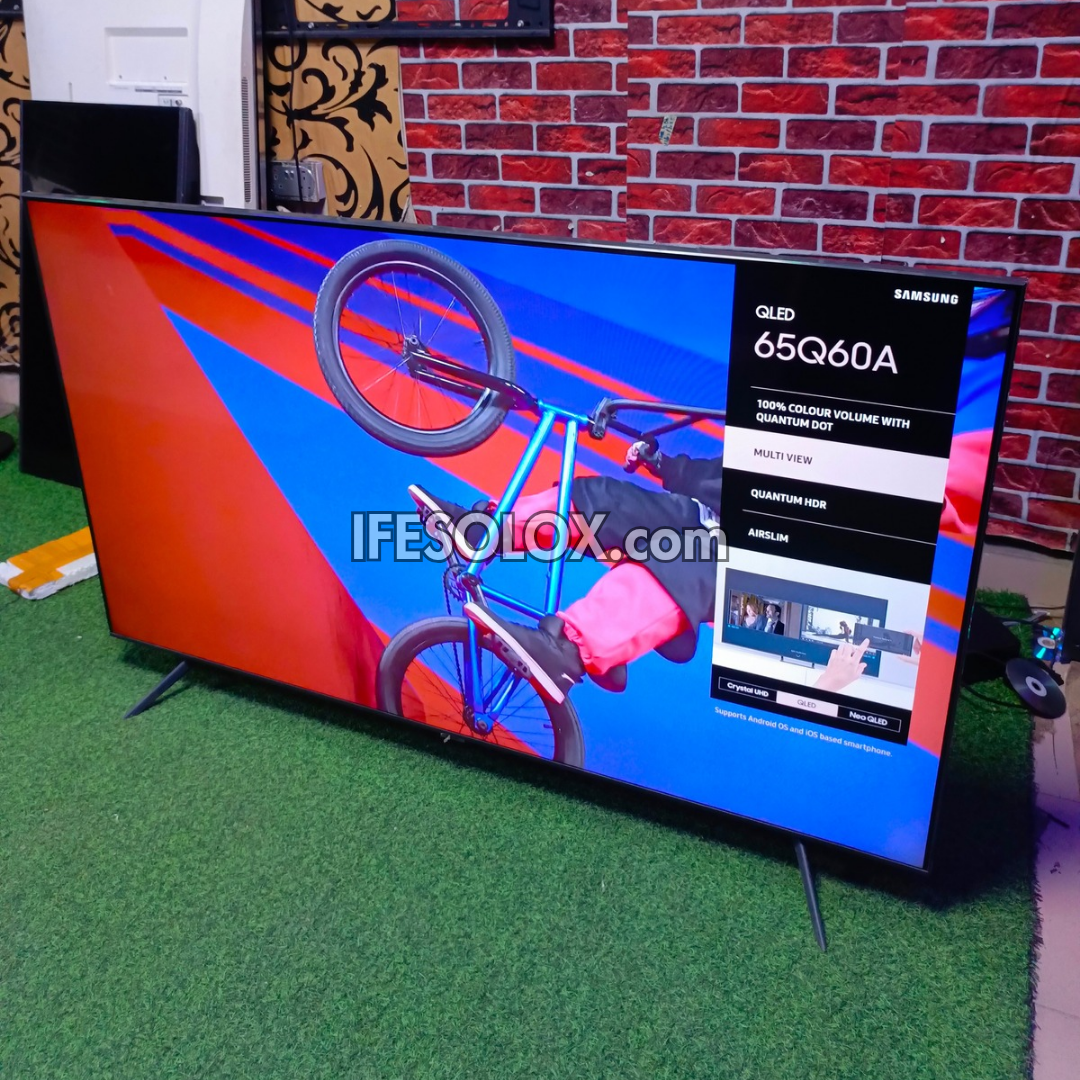 SAMSUNG 65 Inch QLED 65Q60A Certified True 4K UHD Quantum HDR Smart Frameless QLED TV - Foreign Used