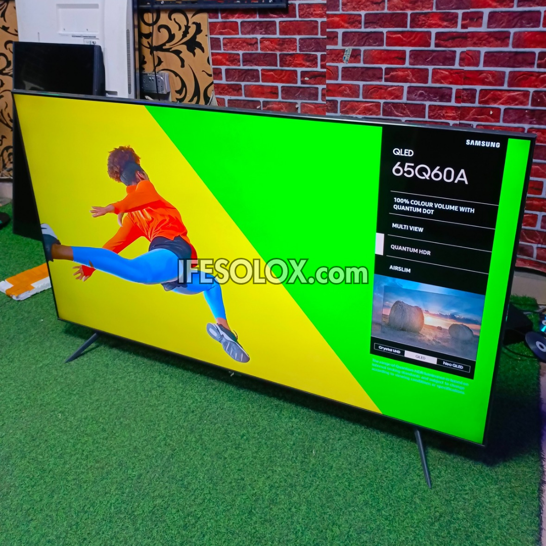SAMSUNG 65 Inch QLED 65Q60A Certified True 4K UHD Quantum HDR Smart Frameless QLED TV - Foreign Used