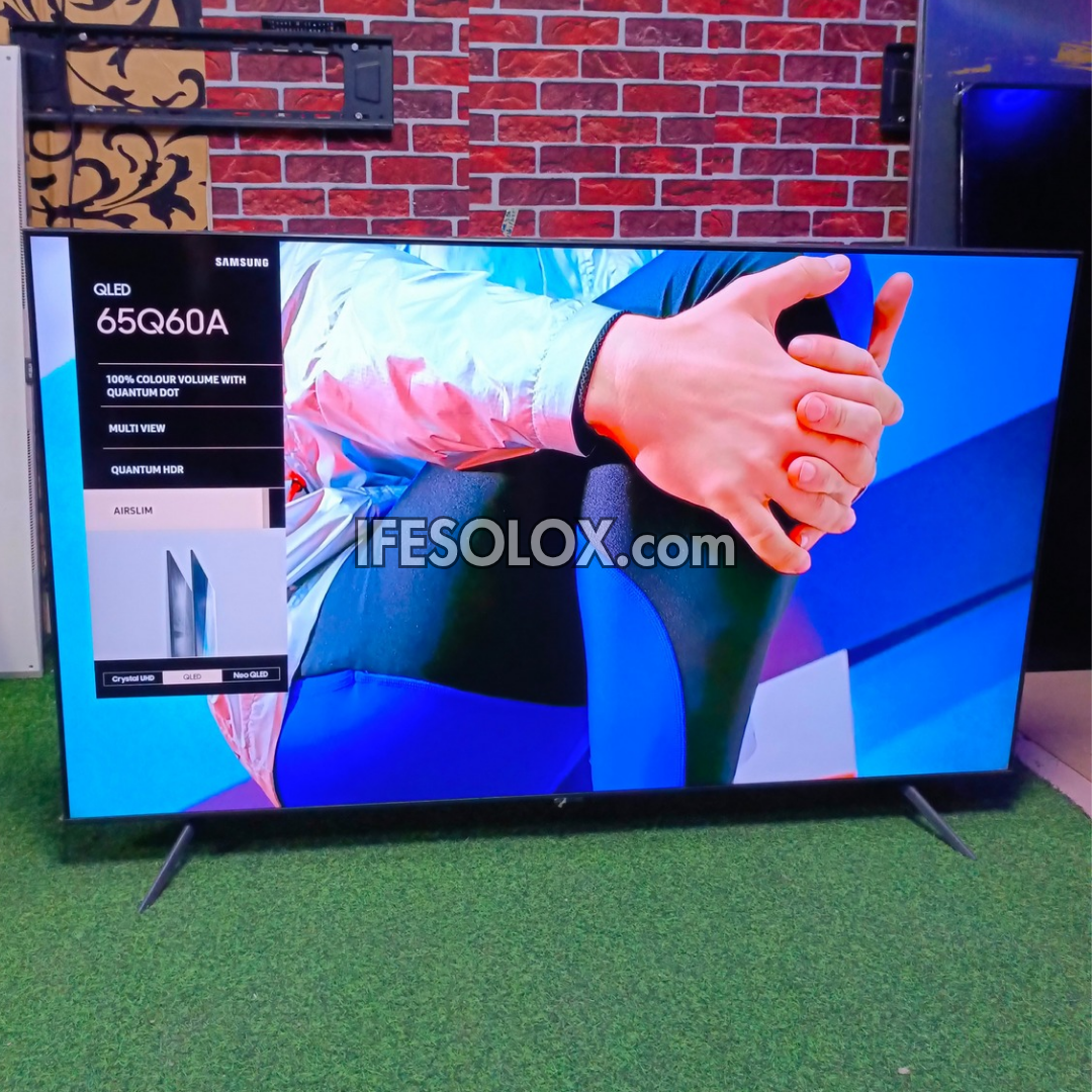 SAMSUNG 65 Inch QLED 65Q60A Certified True 4K UHD Quantum HDR Smart Frameless QLED TV - Foreign Used
