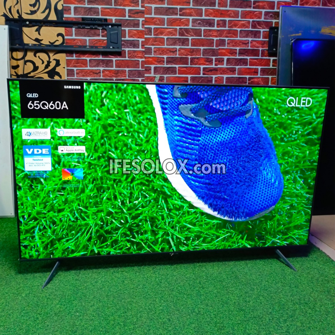 SAMSUNG 65 Inch QLED 65Q60A Certified True 4K UHD Quantum HDR Smart Frameless QLED TV - Foreign Used