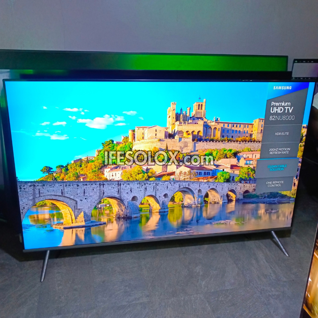 SAMSUNG 82 Inch 82NU8000 Certified 4K Premium UHD Smart TV (Bluetooth, WiFi, Miracast, Apple AirPlay) - Foreign Used