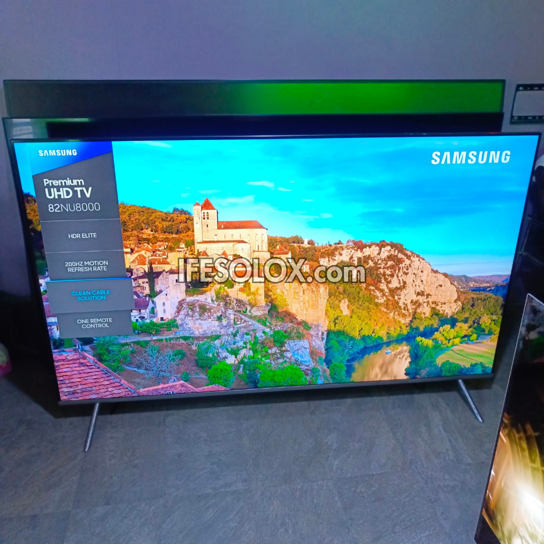 SAMSUNG 82 Inch 82NU8000 Certified 4K Premium UHD Smart TV (Bluetooth, WiFi, Miracast, Apple AirPlay) - Foreign Used