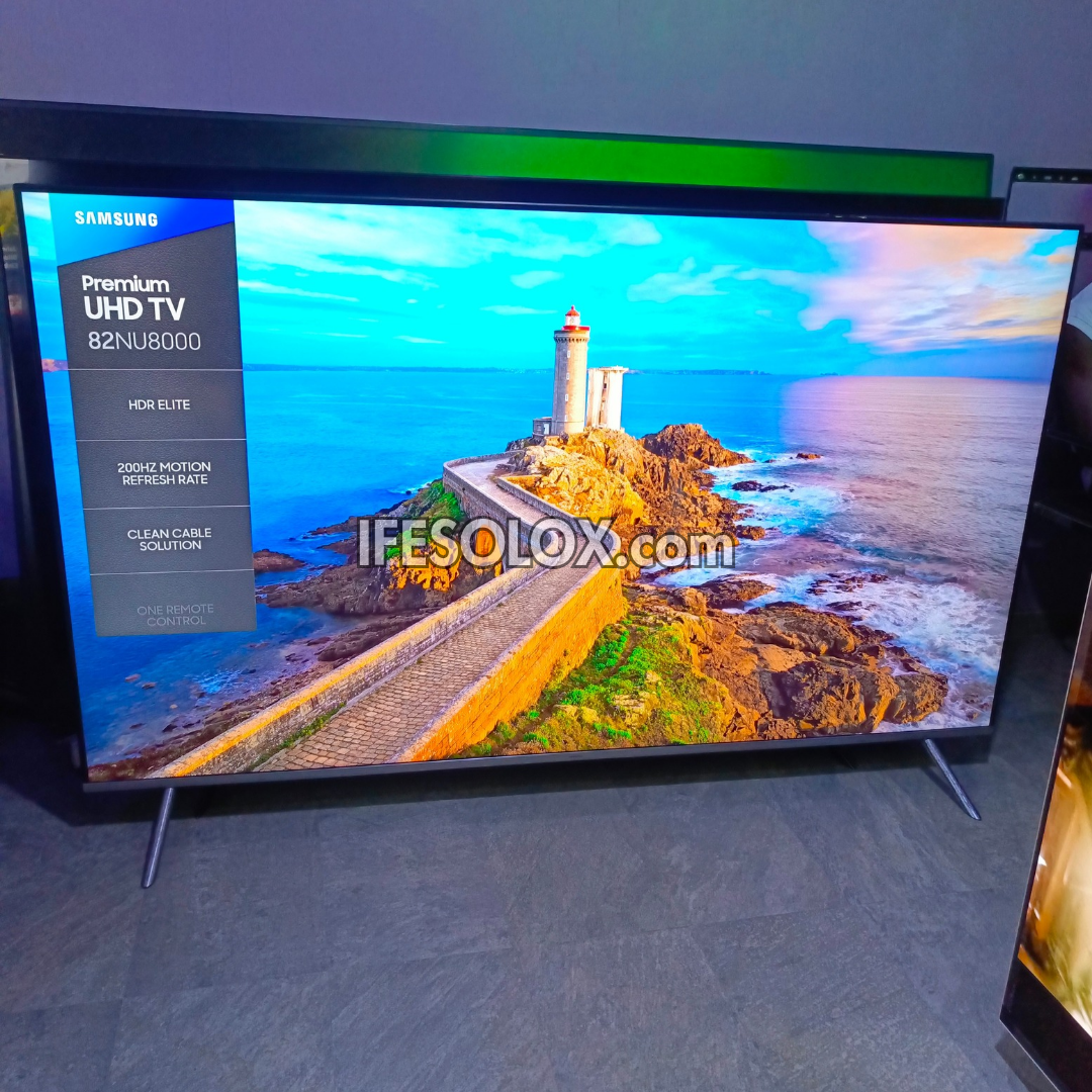 SAMSUNG 82 Inch 82NU8000 Certified 4K Premium UHD Smart TV (Bluetooth, WiFi, Miracast, Apple AirPlay) - Foreign Used