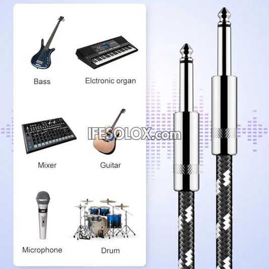 SLX 1/4 Quarter inch Straight-Straight Male TRS Instrument Cable with Extra Flexibility - Brand New