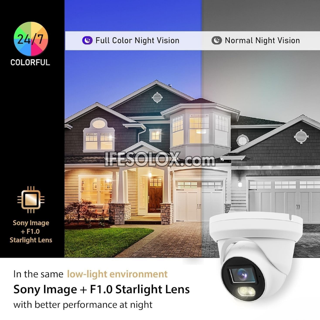 SLX 3MP PoE IP Turret Dome Camera with 2-Way Audio and Full Colour Night Vision - Brand New