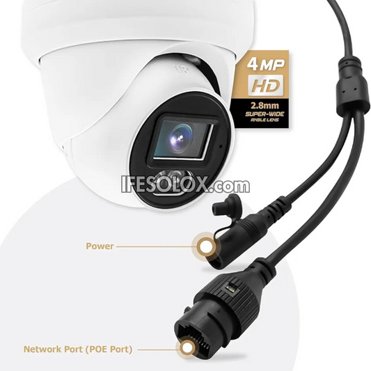 SLX 3MP PoE IP Turret Dome Camera with 2-Way Audio and Full Colour Night Vision - Brand New