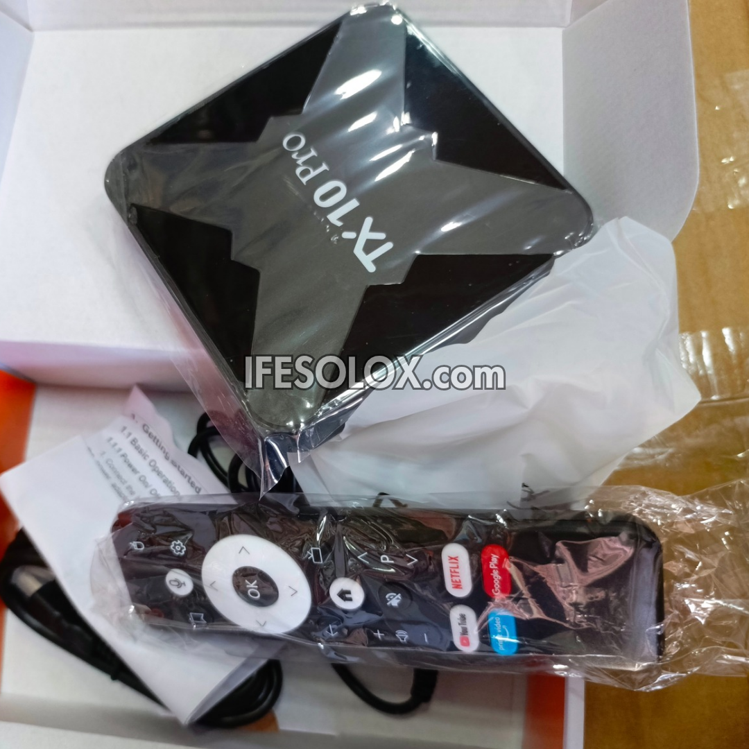 SLX TX10 Pro androidTV 2GB/8GB Smart Android Box with Bluetooth, WiFi and Voice Control Remote - Brand New