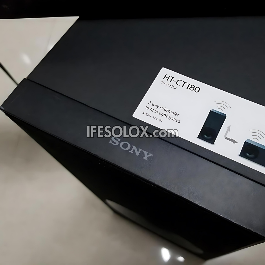 SONY HT-CT180 2.1Ch 100W Compact Bluetooth Sound Bar with Wireless Subwoofer - Foreign Used