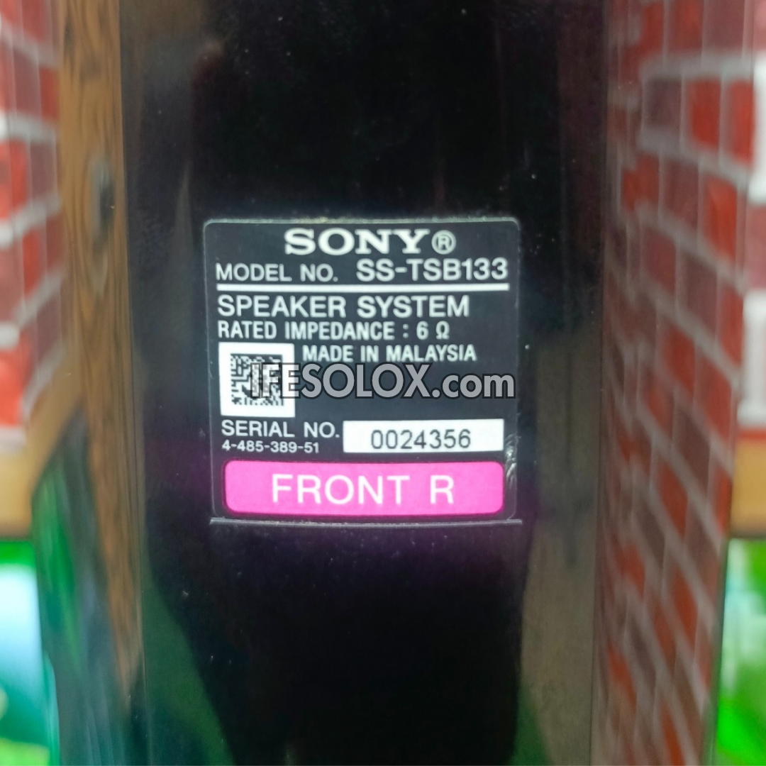 SONY SS-TSB133 6 ohms Tallboy Home Theater Surround Speakers (2 Pairs) - Foreign Used