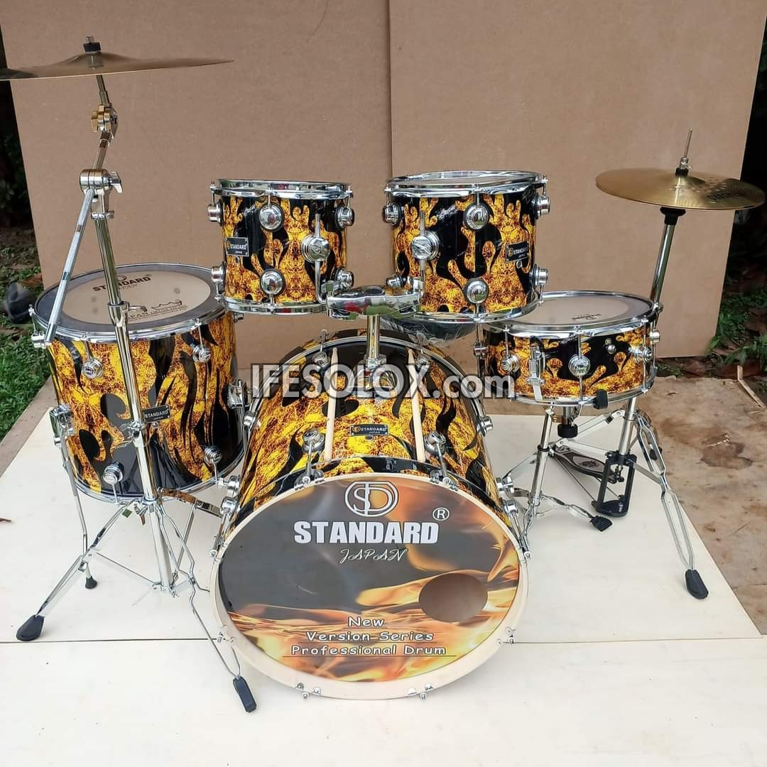 STANDARD 5-Piece Single Pole Professional Complete Acoustic Drum Set (Vers02) - Brand New