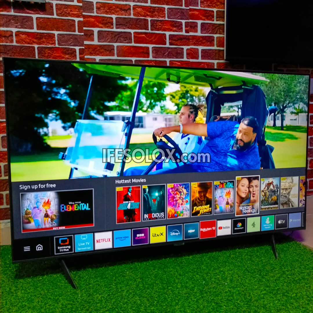 Samsung 55 inch UE55AU7100 Smart 4K Crystal UHD Frameless TV (Bluetooth, WiFi, Miracast, AirPlay) - Foreign Used