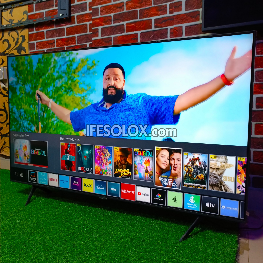 Samsung 55 inch UE55AU7100 Smart 4K Crystal UHD Frameless TV (Bluetooth, WiFi, Miracast, AirPlay) - Foreign Used