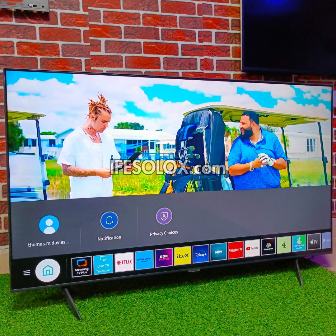 Samsung 55 inch UE55AU7100 Smart 4K Crystal UHD Frameless TV (Bluetooth, WiFi, Miracast, AirPlay) - Foreign Used
