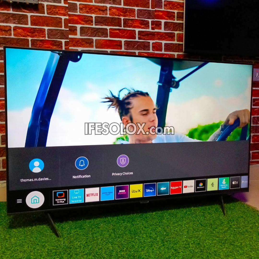 Samsung 55 inch UE55AU7100 Smart 4K Crystal UHD Frameless TV (Bluetooth, WiFi, Miracast, AirPlay) - Foreign Used