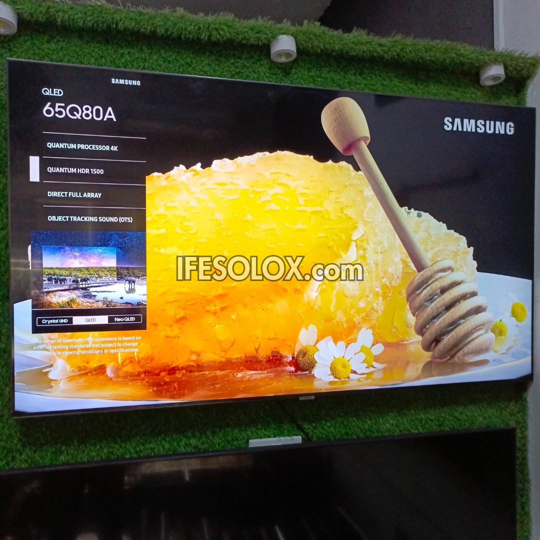 SAMSUNG 65 Inch 65Q80A Premium True 4K UHD Quantum HDR Smart Frameless QLED TV - Foreign Used